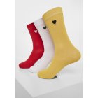 Socks // Urban classics Heart Socks 3-Pack yellow/red/white