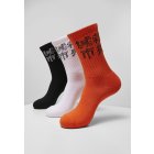 Socks // Urban classics  Chinese Logo Socks 3-Pack black+white+orange