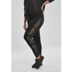 Leggings // Urban classics Ladies Lace Striped Leggings black