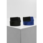 Belt // Urban classics Canvas Belt Kids 2-Pack black+blue