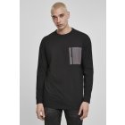 Men´s T-shirt long-sleeve // Urban classics Boxy Big Contrast Pocket LS black