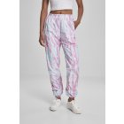 Trousers // Urban classics Ladies Tie Dye Track Pants aquablue/pink