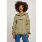Women´s jacket // Urban Classics Ladies Recycled Basic Pull Over Jacket khaki