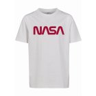 Kid`s t-shirt // Merchcode Kids NASA Worm Logo Tee white