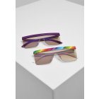 Sunglasses // Mister tee Pride Sunglasses 2-Pack multicolor/lilac