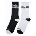 Socks // Mister Tee / Major City 089 Socks 2-Pack black/white