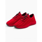 Men's mesh sneakers shoes - red V2 OM-FOKS-0117