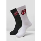 Socks // Merchcode Rolling Stones Tongue Socks 2-Pack black/white