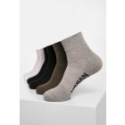 Socks // Urban classics High Sneaker Socks 6-Pack black/white/grey/olive