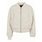 Women´s jacket // Urban Classics Ladies Oversized Sherpa Bomber Jacket whitesand