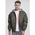 Men´s jacket // Urban Classics Hooded Oversized Bomber Jacket olv/gry