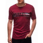 Men's t-shirt S1714 - dark red