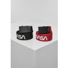 Men's belt // Mister tee NASA Belt Pack extra long black red