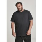 Men´s T-shirt short-sleeve // Urban classics Rib Ringer Tee black/grey