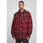 Men´s jacket // South Pole Flannel Quilted Shirt Jacket darkred