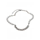 Necklace // Urban Classics / Pearl Various Chain Necklace silver